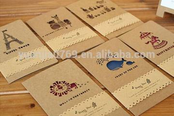Korean New Year greetings creative gifts hollow retro business general love birthday greeting cards