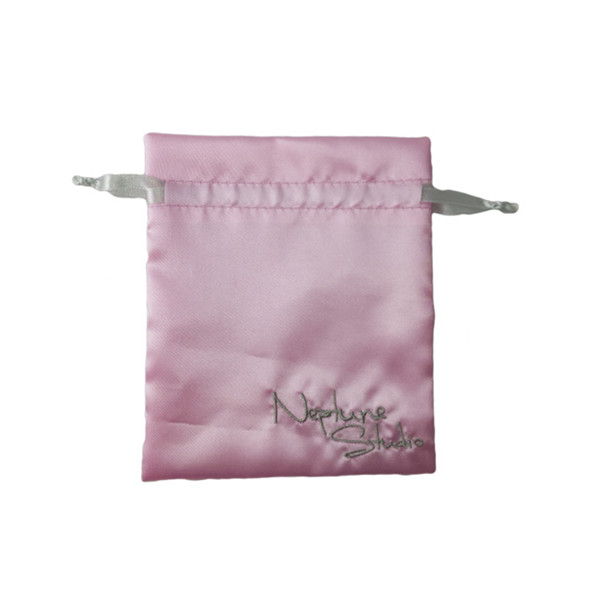 Satin Bag Pouch Pink