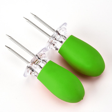 Kitchen Tools Stainless Steel Corn On The Cob BBQ Fork Skewers For Home Cooking Parties Camping