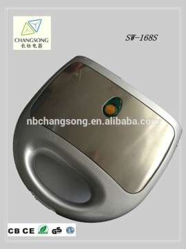 Silver body Sandwich or Grill Maker fixed plate SW168S
