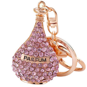 Purple perfume bottle design hot sale wholesale fancy plush keychains, OEM/ODM orders are welcome