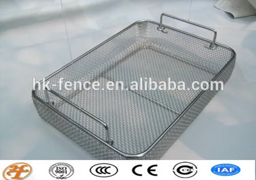SS woven wire mesh basket direct factory