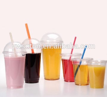 7,8,10,12,14,16,18,20,24oz wholesale clear disposable PET cup smoothie cup plastic cup with lid