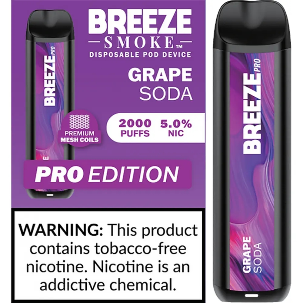 Breeze Smoke Pro 2000 Puff jetable vape