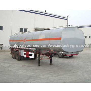 Chemical liquid transport tanker truck semi trailer