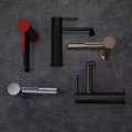 304 Stainless-steel black red single hole basin faucet