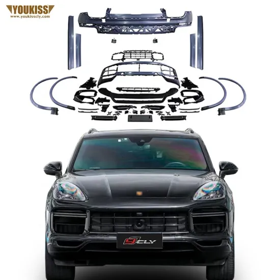 CLY Body Kit for Porsche Cayenne 9Y0 9YA: Turbo Front Bumper, Grille, Door Panels, Wheel Arches, Diffuser, Tips