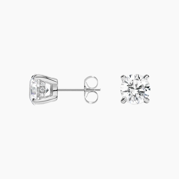 Lab Grown Diamond Studs ทองคำขาว 18k,