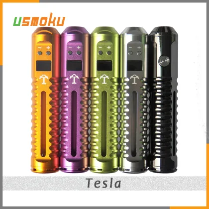 Huge Vapor Tesla Variable Voltage Ecig Lavatube Tesla Kit with 18650 Battery DHL Free