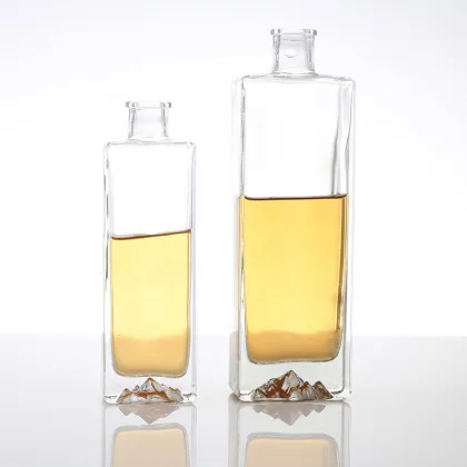 Best-Selling Glass Bottles: 500ml & 1000ml Mountain Spring Water/Soda/Whiskey with Cork
