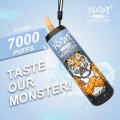 최고의 일회용 vape 키트 R &amp; M Monster 7000 퍼프