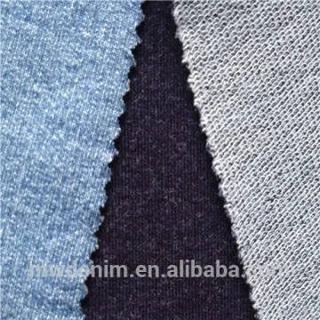 Indigo Yarn Dye French Terry Denim Cotton Farbic