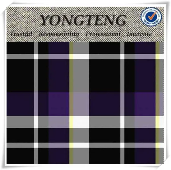 2013 style polyester cotton yarn dyed man shirt fabric