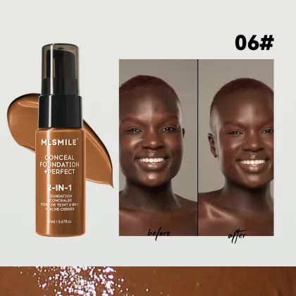 Korean Matte Long-Lasting Foundation with Full Coverage and Poreless Finish