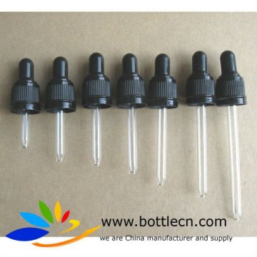 glass dropper pipette with rubber teat dropper