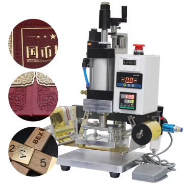 220V Hot Aluminum Foil Pneumatic Embossing Machine for Paper, Card, Leather, PVC, PU, and Wood