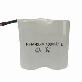 Ni-MH D Size, 4,000mAh Rechargeable Battery Pack, 2.4V