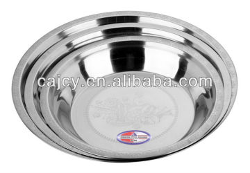Stainless Steel Embossed Round Baking Tray