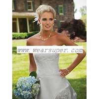 Strapless ball gown sweetheart wedding dress
