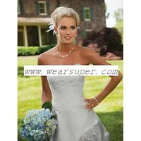 Strapless ball gown sweetheart wedding dress