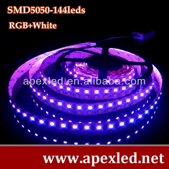 RGB+White LED flex lights 5050 144leds in double lines 1line 2line 3line 4line 5line led strip