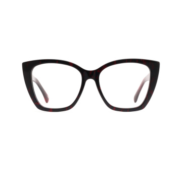 Women Oversized Cat Eye Acetate Optical Frame Glasses