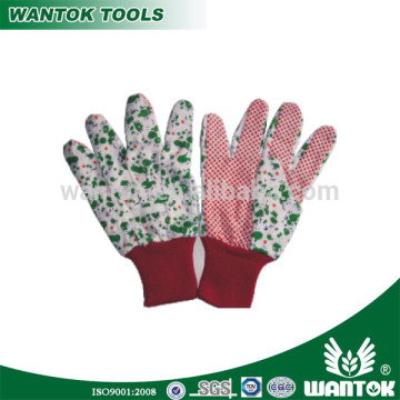 GL011 8" 9" 10" 11" floral garden glove with wristlet