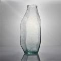 Green Irregularly Shaped Recycled Glass Vase With Bubble