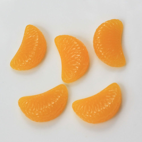 Artificial Cute Realistic Mini Orange Segment Fruit Cabochon Beads Cheap for Slime Makings Accessories