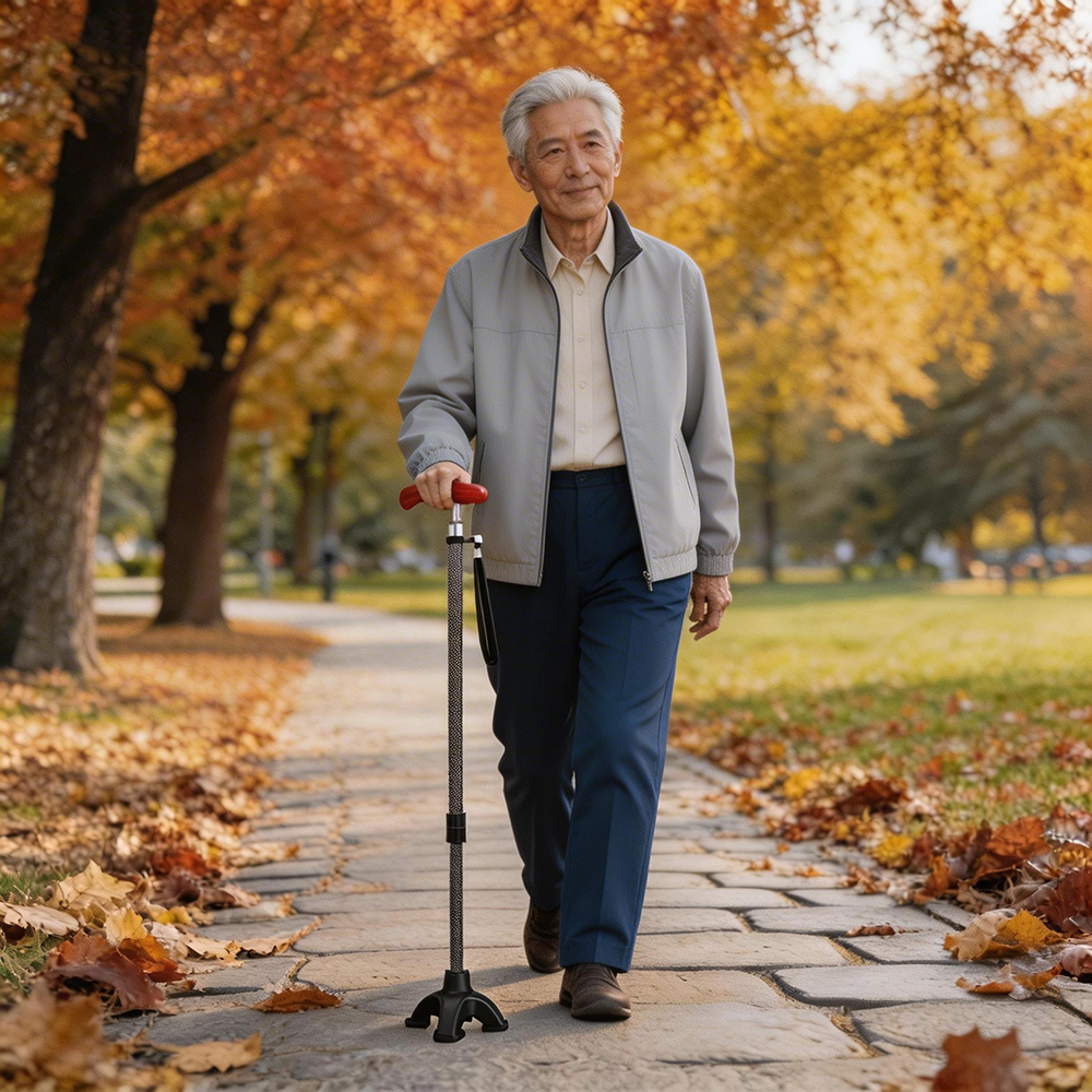 Lightweight Black Foldable Ergonomic Cane - View 6