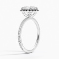 Lab Diamond နှင့်အတူလှပသော 18K ရွှေရောင် Halo လက်စွပ်