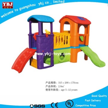 Children Amusement Park Outdoor playground equipment plastic Slide and swing set for sale
