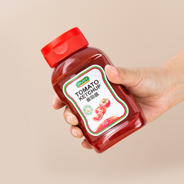 360ml 12oz PET Squeeze Ketchup BBQ Chili Sauce Bottle พร้อมหัวฉีดซิลิโคน