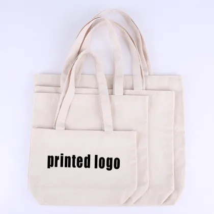 Custom Printed Logo Promotional Cotton Canvas Bags: Reusable Shopping Totes