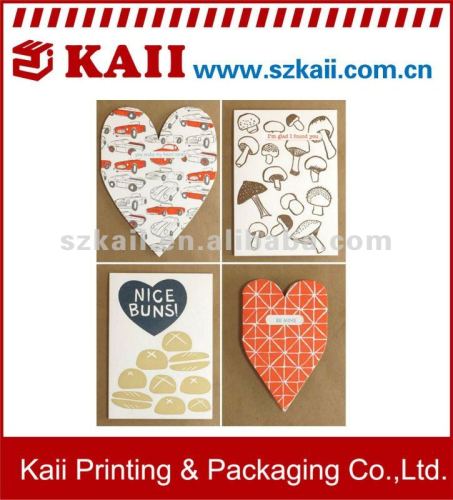 Lovely Heart-shaped Fancy Paper Color Card, High Quality Lovely  Heart-shaped Fancy Paper Color Card on
