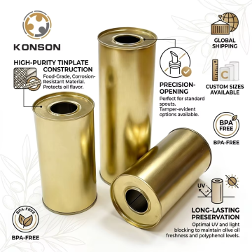 Food Grade Round Olive Oil Tin Cans