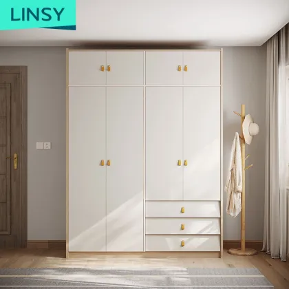 Linsy Two Doors Bedroom Set with Wardrobe Cabinet Designs - Modern Solid Wood Wardrobe FT1D