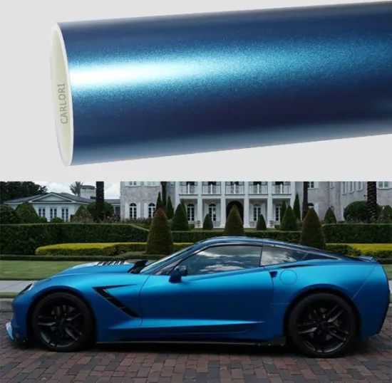 matte blue car wrap vinyl