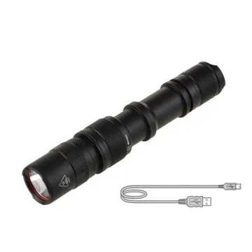 Custom High Quality Aluminum Alloy Long Range Poweful Torch Light Rechargeable Tactical Flashlight Torch