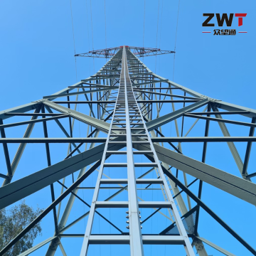 Torre de aço angular eficiente para suporte de linha de energia