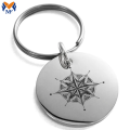 Metal Customized Logo Round Enamel Keyring