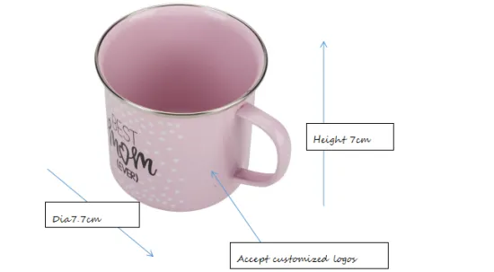 Tin enamel camping mug for promotion