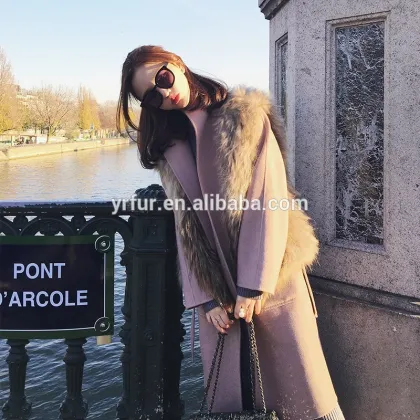 Yanran Fur Factory YR725 New Arrival Raccoon Fur Vest Women/Winter Knit Fur Vest