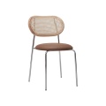 Εστιατόρια έπιπλα Velvet Rattan Dining Chair