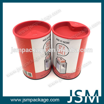 Salt cardboard tube with powder shakers