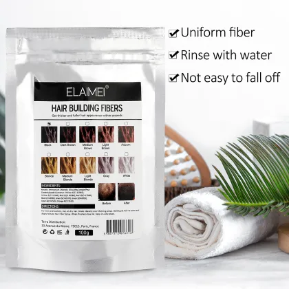 Private Label OEM Bulk Pack Refill Bags: Thickening Powder, Instant Fiber, Regrowth Full Keratin Hair Building Fibers