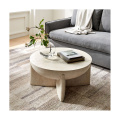 Salon contemporain rond table basse