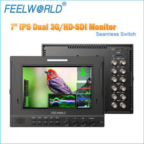 7" Fully Featured Dual 3G-Sdi Camera-Top Field Monitor