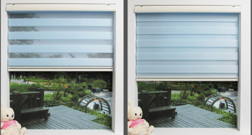 Double Layer Manual Zebra Blind For Living Room /living room curtains
