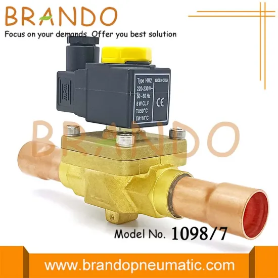 7/8'' 1098/7 ODF Solder NC Refrigeration Solenoid Valve For Air Conditioner